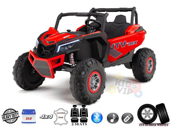 XXL 4×4 2 Seats Challenger MX Buggy 24V Edition Kids Ride On Car/ UTV with RC, Rubber Wheels