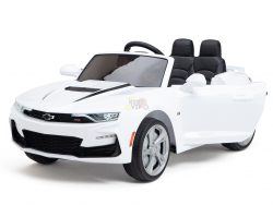 Kisavip Chevrolet Camaro Kids Ride Oc Car 12V Rubberwheels Leather Seat White 1 4 Ride On Cars For Kids In Pennsylvania